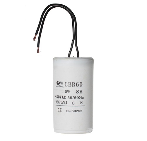 Конденсатор CBB60 10мкф 450В гибкие выводы