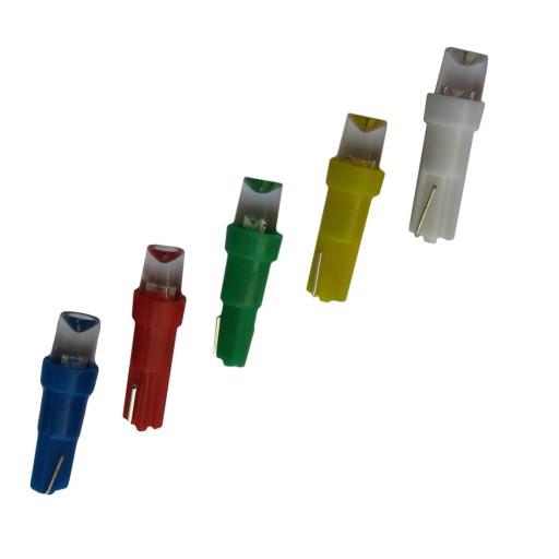 Автолампа T5 - 12V пл/цок расс. белая