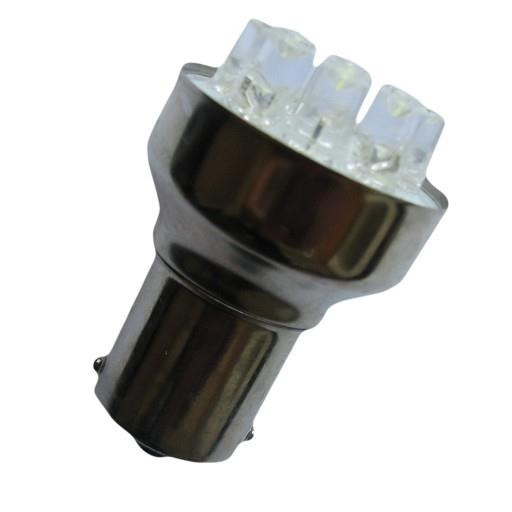 Автолампа S25 - 12V 9 led красная