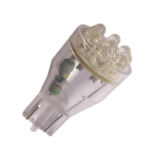Автолампа T15 - 12V пл/цок 9 led желтая