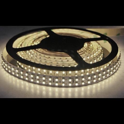 Светодиодная лента 12V 5050 NW 120 светод./м  28.8W   IP-33  (Нейтральный белый, Премиум, двухрядная