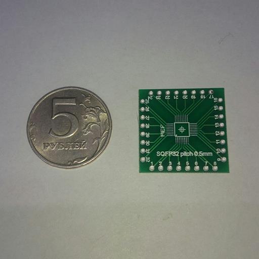 Плата монтажная  PCB под корпус QFP-32