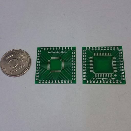 Плата монтажная  PCB под корпус QFP-44