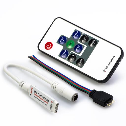 RGB Контроллер с радиопультом Micro + RF пульт 10кн 3канала x 2A (5-24v)