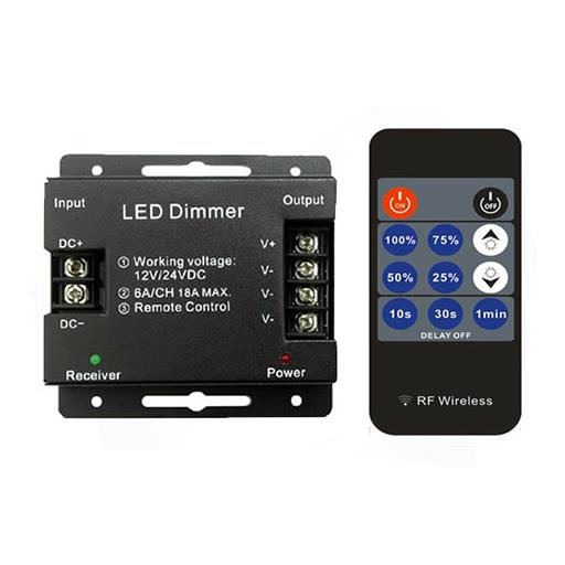 Диммер с радиопультом DT23 12-24V 18A 216-432W +RF пульт (11 кнопок)