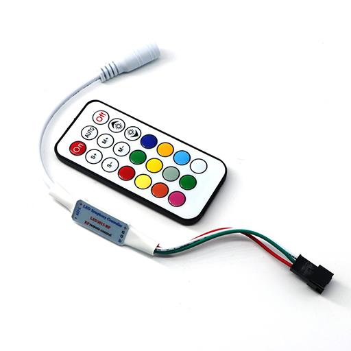 RGB Контроллер пиксельный с радиопультом Micro + RF пульт 21кн. 5-24v 1024 пикселя