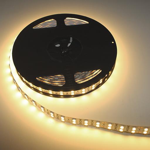 Светодиодная лента 12V 5050 NW 120 светод./м  28.8W   IP-33 (Нейтральный белый, двухрядная 15мм)