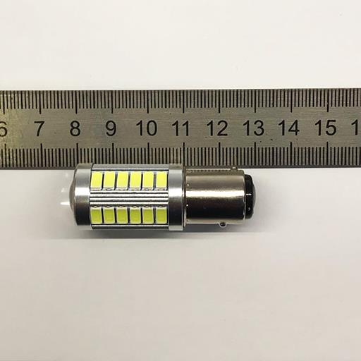 Автолампа P27 (3157) - 12V пл/цок 33х5730smd 2-контакта