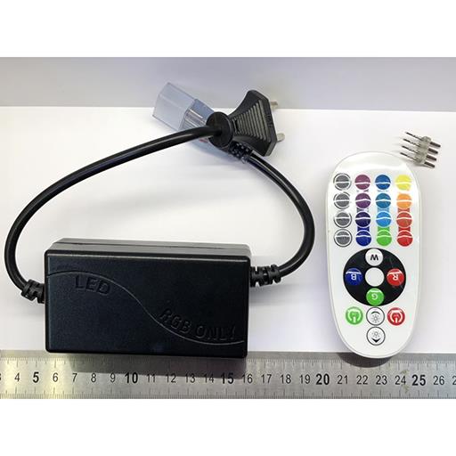 Светодиодная лента Комплект подключения RGB ленты 220V RF (игла, колпачок, RF контроллер с вилкой)