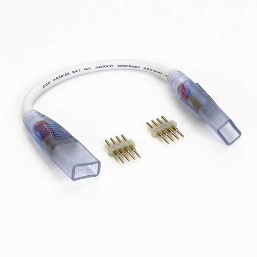 Светодиодная лента Коннектор 4-pin для ленты 220V RGB двойной