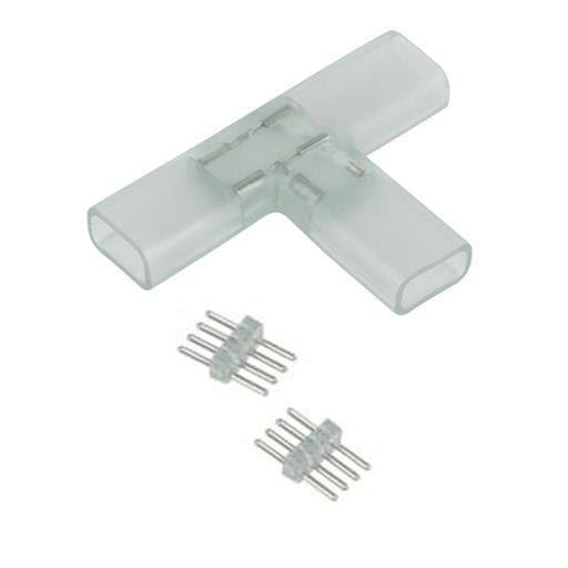 Светодиодная лента Коннектор 4-pin для ленты 220V RGB Т-образный