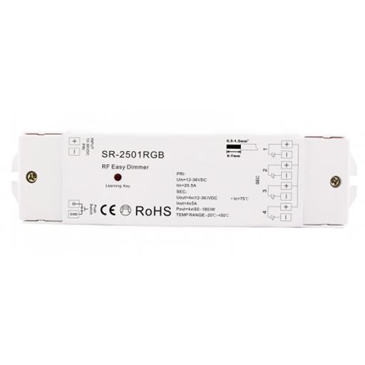 RGB Контроллер SR-2501RGB 12-36V 180-540W 5x3A