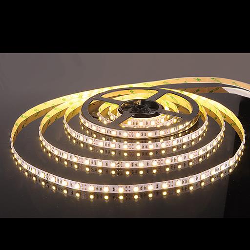 Светодиодная лента 12V 5050 WW  60 светод./м  14.4W   IP-65  (Теплый белый)
