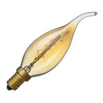 JAZZWAY  RETRO CA35 GOLD 40W E14 свеча на ветру