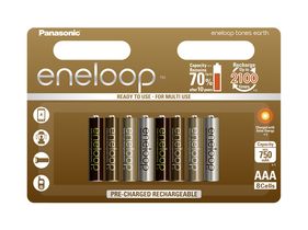 PANASONIC eneloop AAA 750mAh BK-4MCCE/8UE earth