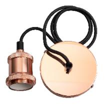 JAZZWAY патрон с проводом RETRO PLC 01 E27 ROSE GOLD