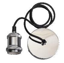 JAZZWAY патрон с проводом RETRO PLC 01 E27 ELECTROSILVERING