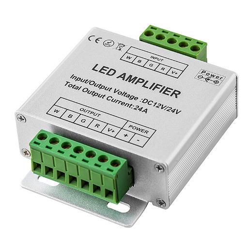 RGBW Усилитель AMF-L4  12-24V 24A 288-576W (6A на канал)