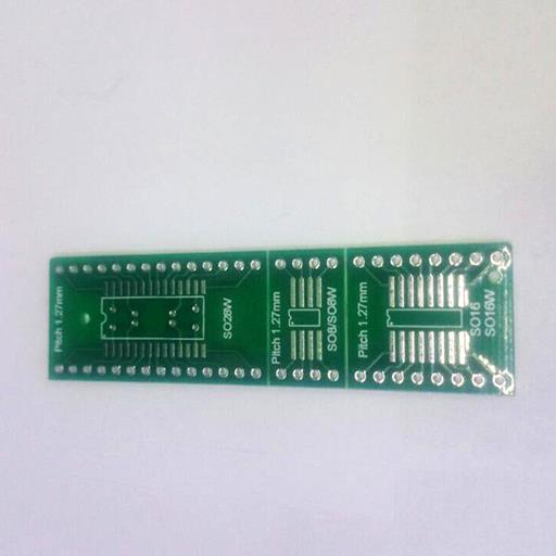 Плата монтажная  PCB под корпус SSOP8/16/28  (1 линейка на 3 переходника)